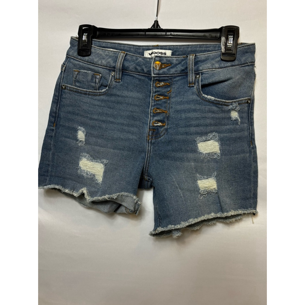 Vigoss Denim Ace Shorts Size 24 Blue Distressed - Picture 5 of 5